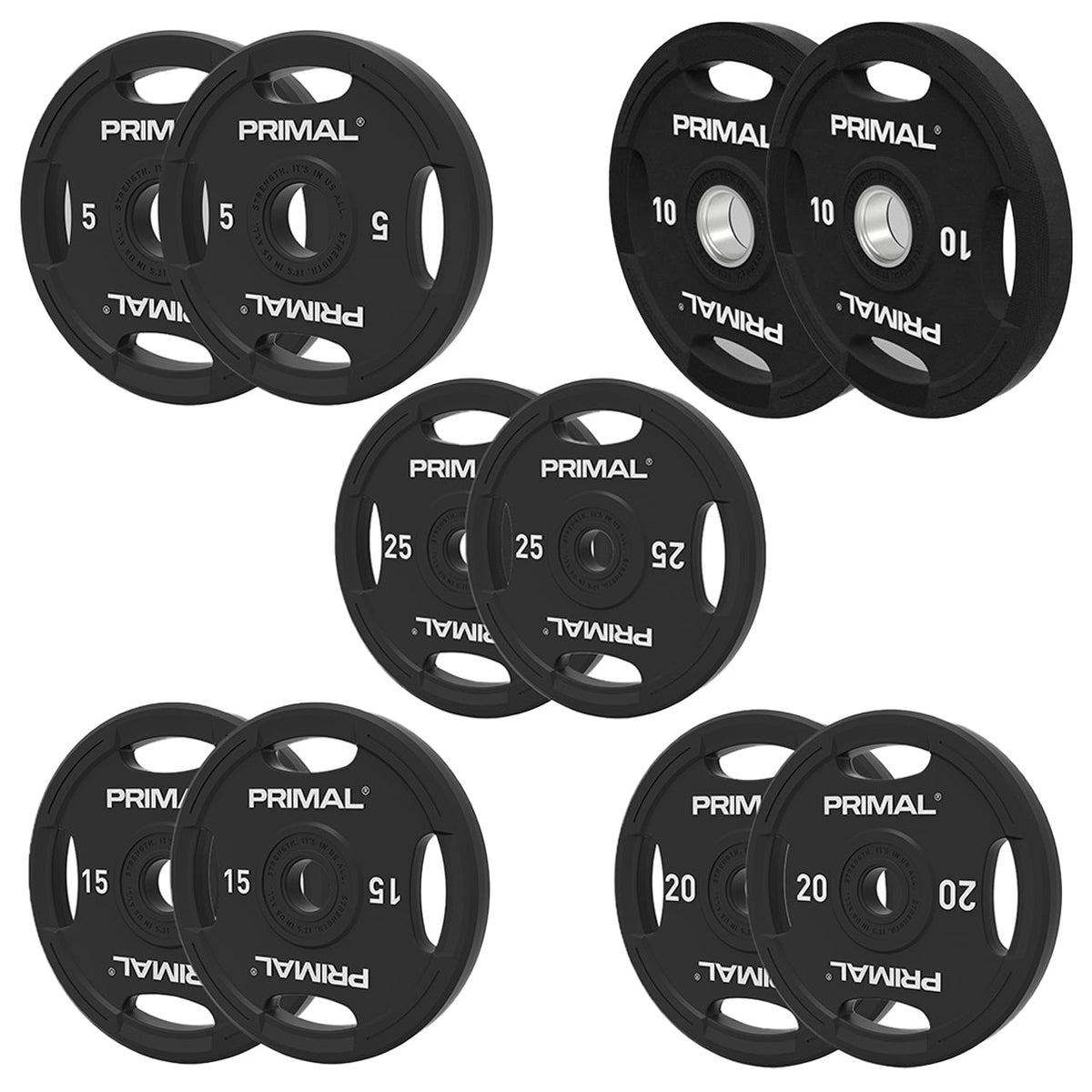 Primal Performance Series CPU Olympic Weight Plate - 10lbs